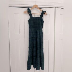 J Crew Christmas Plaid Maxi Dress